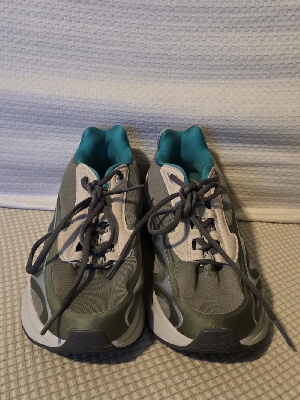 adidas women’s Grey Sneakers with Teal Lining
